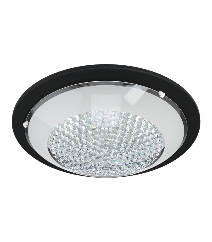 Acolla Led Glass & Crystal Ceiling Light Black-1