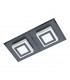 Masiano Led 2 Lamp Integrated Led Semi Flush Light Black