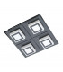 Masiano Led 4 Lamp Integrated Led Semi Flush Light Black-1