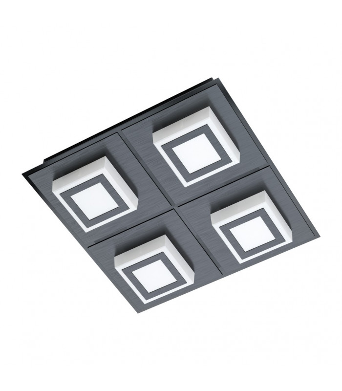 Masiano Led 4 Lamp Integrated Led Semi Flush Light Black-1