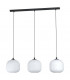 Mantunalle 3 Lamp Straight Bar Pendant Ceiling Light Black