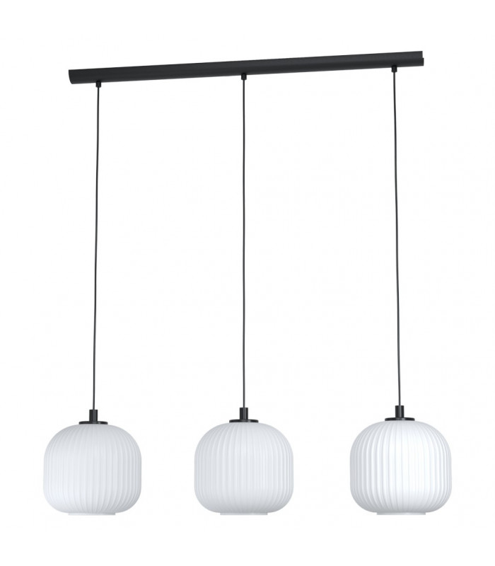 Mantunalle 3 Lamp Straight Bar Pendant Ceiling Light Black