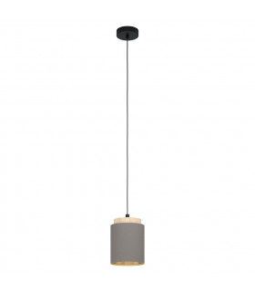 Albariza Slim Pendant Ceiling Light Black Brown