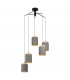 Albariza 5 Lamp Cluster Pendant Ceiling Light Black Brown-1
