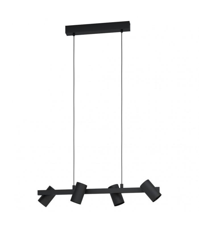 Gatuela 4 Lamp Straight Bar Pendant Ceiling Light Black