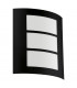 City Outdoor Flush Wall Light Black IP44
