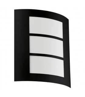 City Outdoor Flush Wall Light Black IP44