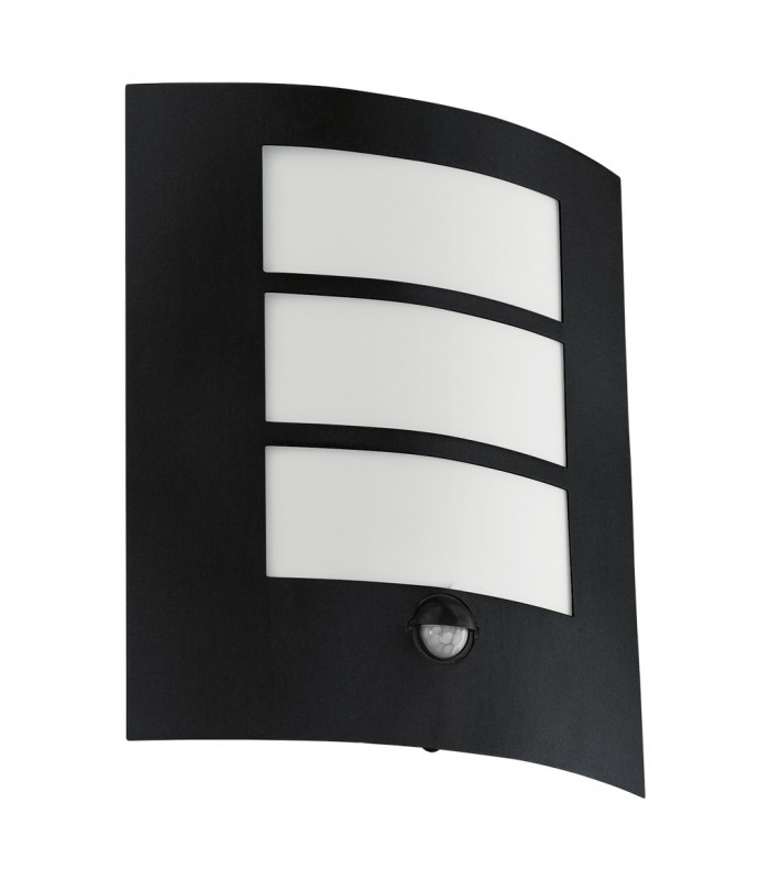 City Outdoor Flush Wall Light Black IP44