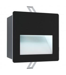 Aracena Led Outdoor Recessed Wall Light White Black IP65