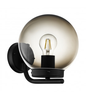 Taverna Outdoor Globe Wall Light Black IP44
