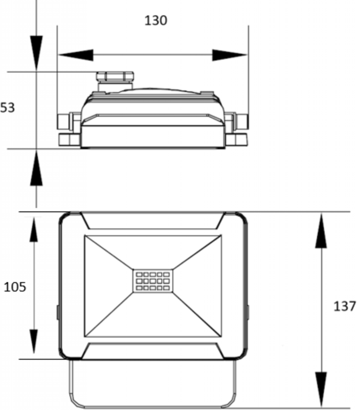 LED Floodlight 4000K 230V IP65 10W-2