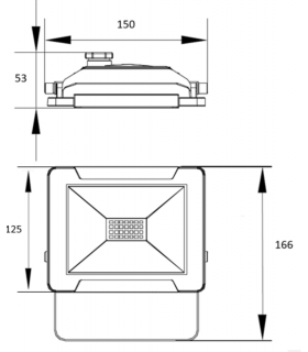 LED Floodlight 4000K 230V IP65 20W-2