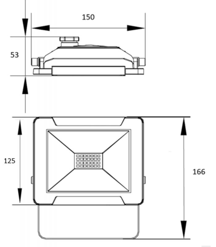 LED Floodlight 4000K 230V IP65 20W-2