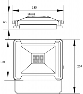 LED Floodlight 4000K 230V IP65 30W-2