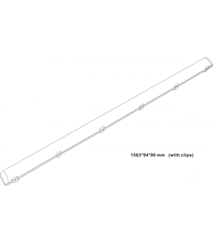 5ft Single LED Non-Corrosive - 6000K 230V IP65 29W-2