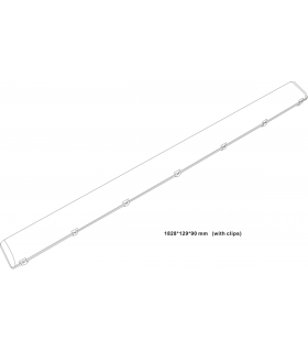 6ft Twin LED Non-Corrosive Emergency - 6000K 230V IP65 69W-2