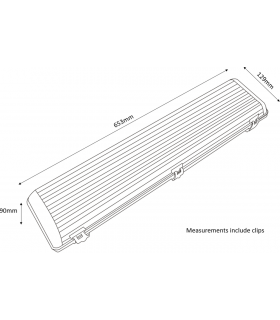 2ft Twin HF Non-Corrosive Fluorescent Fitting 230V IP65 2x18W-2