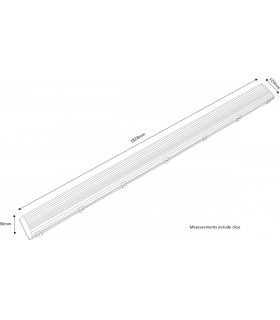 6ft Twin HF Non-Corrosive Fluorescent Fitting with Emergency 230V IP65 2x70W-2