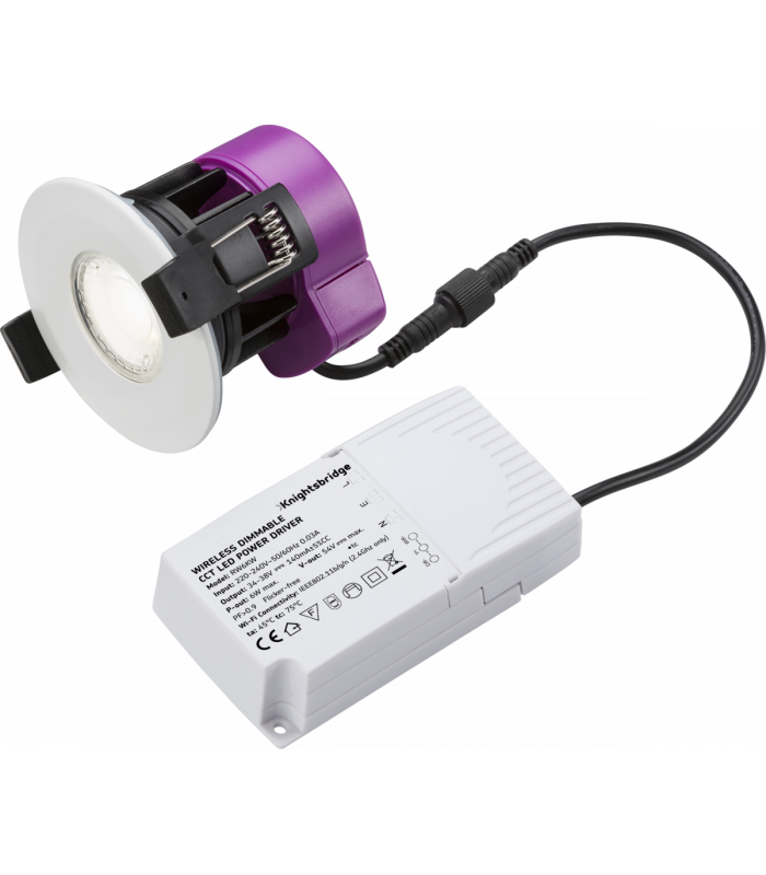 Fire-rated CCT Wi-Fi Downlight 230V IP65 6W-1