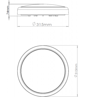 CCT LED Bulkhead with Corridor Function 230V IP65 14W-2