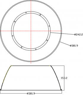 HBN 80Â° Reflector 382mm IP65-2
