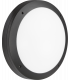 LED Round Bulkhead CCT with Emergency Black 230V IP65 18W