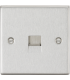 Telephone Master Outlet - Square Edge Brushed Chrome IP20-1
