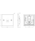 Telephone Master Outlet - Square Edge Brushed Chrome IP20-2