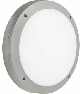 LED Round Bulkhead CCT with Emergency & Daylight Sensor Grey 230V IP65 18W-1