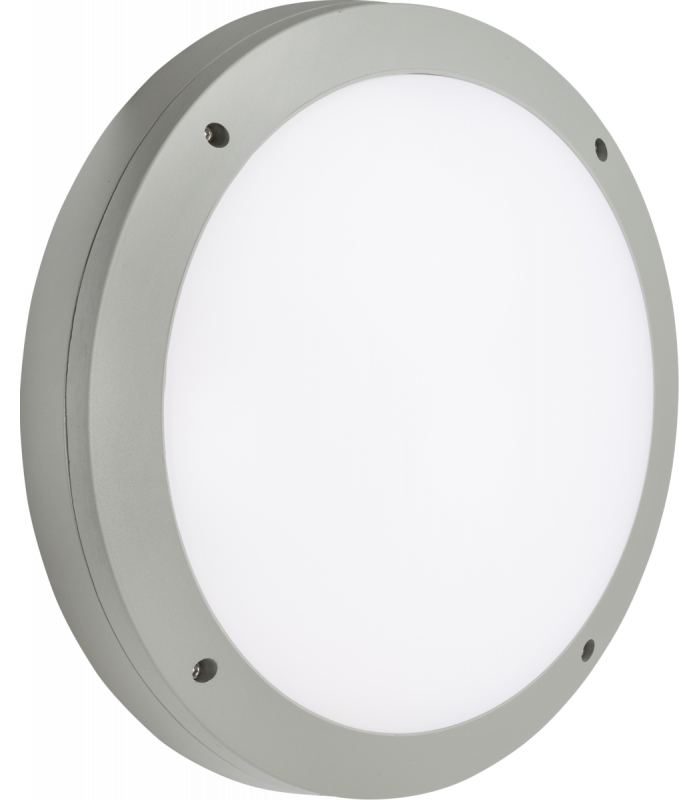 LED Round Bulkhead CCT with Emergency & Daylight Sensor Grey 230V IP65 18W-1