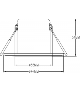 Fire-Rated LED Downlight 4000K 230V IP65 5W-2