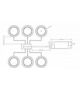 LED Dimmable Under Cabinet Lights in White - Pack of 3 - 3000K 230V IP20 2.5W-2