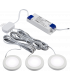 LED Dimmable Under Cabinet Lights in White - Pack of 3 - 4000K 230V IP20 2.5W-1