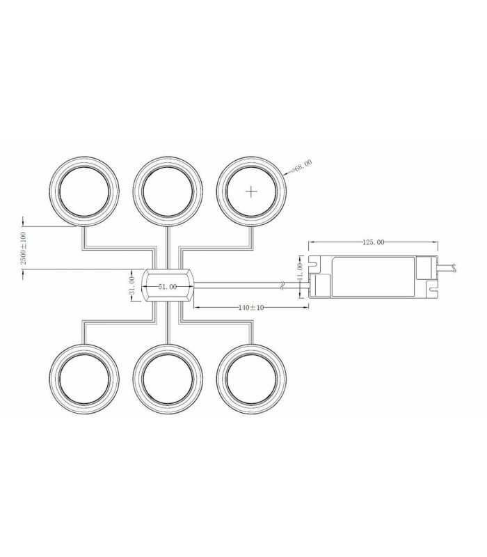 LED Dimmable Under Cabinet Lights in White - Pack of 3 - 4000K 230V IP20 2.5W-2