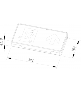LED Emergency Exit Sign - Self-Test 230V IP20 4W-2