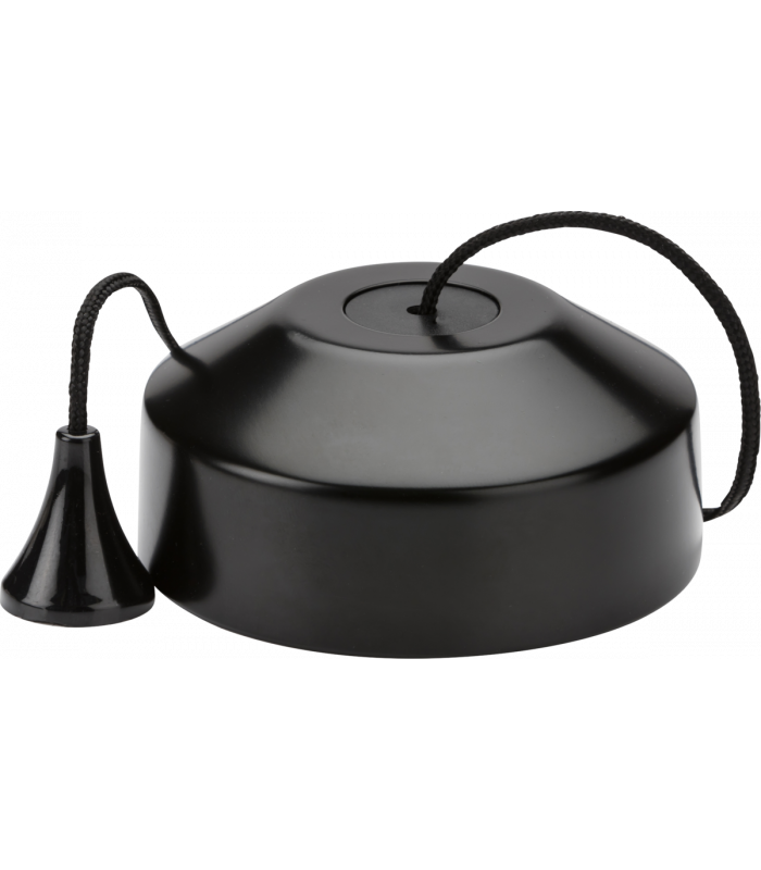 10AX 2-Way Pull Cord Switch - Matt Black 230V IP20-1