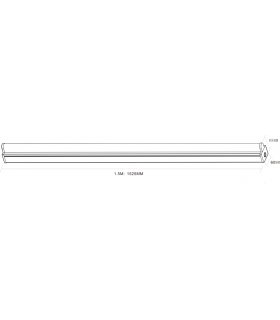 LED Emergency Batten 1525mm (5ft) 4000K 230V IP20 26W-2