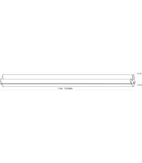 Twin Emergency LED Batten 1525mm (5ft) 4000K 230V IP20 50W-2
