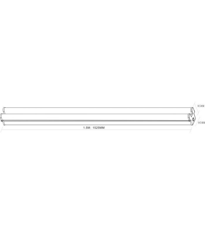 Twin Emergency LED Batten 1525mm (5ft) 4000K 230V IP20 50W-2