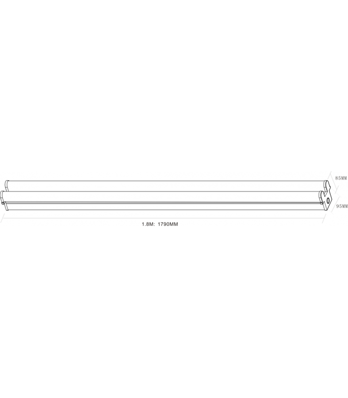 Twin Emergency LED Batten 1790mm (6ft) 4000K 230V IP20 60W-2