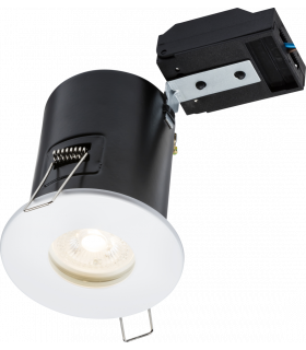 Fixed GU10 Fire-Rated Downlight - White 230V IP65 35W-1