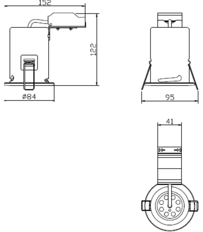 Fixed GU10 Fire-Rated Downlight - White 230V IP65 35W-2