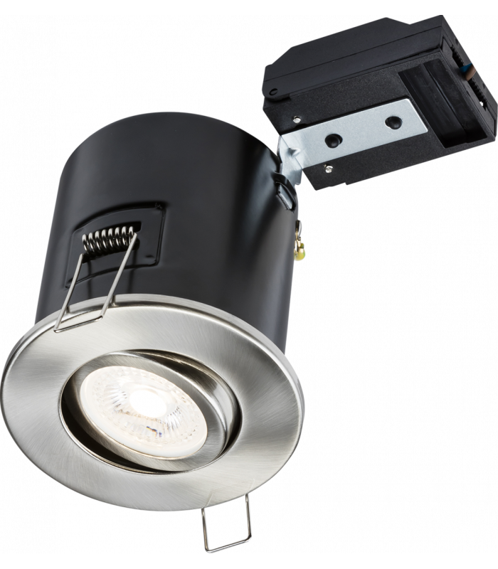 Tilt GU10 Fire-Rated Downlight - Chrome 230V IP20 35W-1