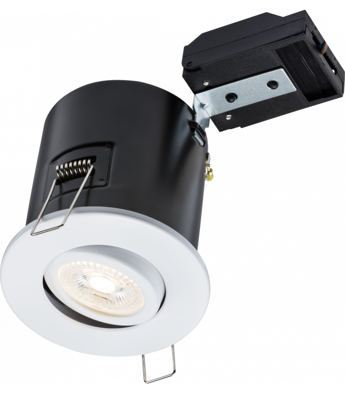 Tilt GU10 Fire-Rated Downlight -White 230V IP20 35W-1