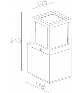 E27 Outdoor Wall Light 230V IP54 20W-2
