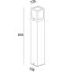 E27 Outdoor Bollard - 650mm 230V IP54 20W-2