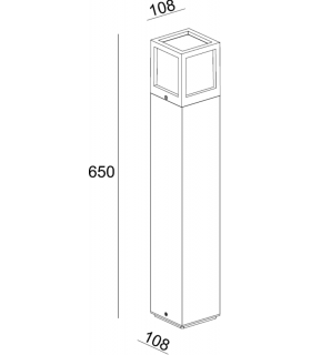 E27 Outdoor Bollard - 650mm 230V IP54 20W-2