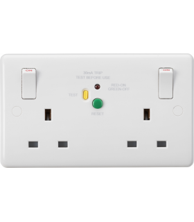 13A 2G DP RCD Switched Socket - 30mA (Type A) 230V IP20-1