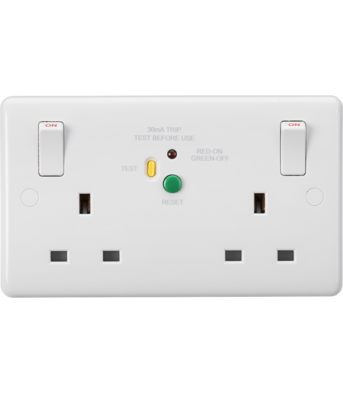 13A 2G DP RCD Switched Socket - 30mA (Type A) 230V IP20-1