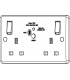 13A 2G DP RCD Switched Socket - 30mA (Type A) 230V IP20-2